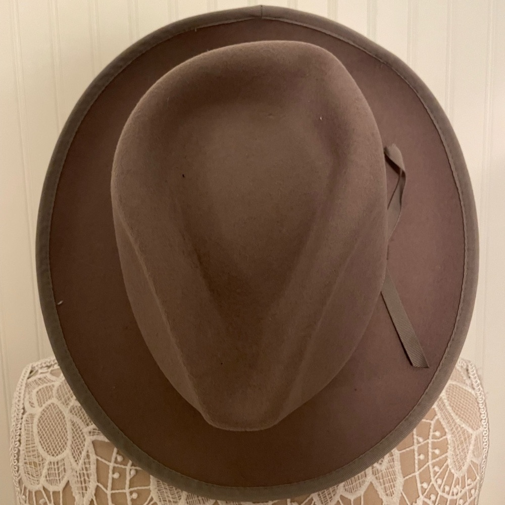 Gray Wool Fedora Hat - image 1